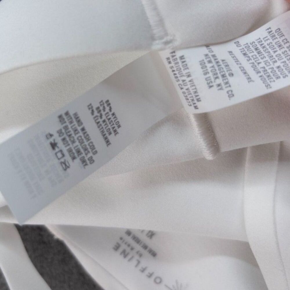 Aerie Offline Real Me Hold Up Sports Bra Air White Womens Size XL Strappy Back - Picture 7 of 7